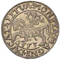 półgrosz 1553, Wilno, małe cyfry w dacie, Ivanauskas 482:75, T. 5, ładna i rzadka moneta