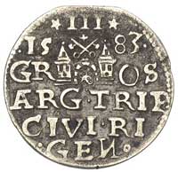 trojak 1583, Ryga, Kruggel 8, ciemna patyna