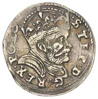 trojak 1586, Poznań, odmiana z małą 6 w dacie, T. 1.50, delikatna patyna