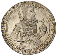 talar 1631, Bydgoszcz, na awersie napis MAS i duży ozdobny krzyż, Dav. 4316, delikatna patyna