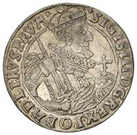 ort 1623, Bydgoszcz, popiersie króla z szeroką kokardą na ramieniu i bardzo ciekawy kształt korony..