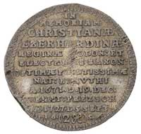 dwugrosz pamiątkowy 1727, Drezno, Merseb. 1662, moneta wybita z okazji śmierci małżonki króla Krys..