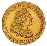 dukat 1750, Drezno, H-Cz. 4700, Fr. 2845, złoto, 3.48g, ładny egzemplarz, patyna