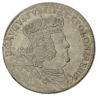 dwuzłotówka (8 groszy) 1753, efraimek, odmiana z dużym napisem 8 GR i literami E-C, korona nad tar..