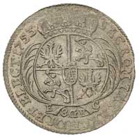 dwuzłotówka (8 groszy) 1753, efraimek, odmiana z dużym napisem 8 GR i literami E-C, korona nad tar..