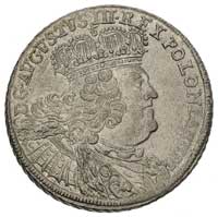 dwuzłotówka (8 groszy) 1753, efraimek, odmiana z dużym napisem 8 GR bez liter E-C, korona nad tarc..