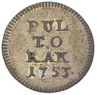 półtorak 1753, Lipsk, Merseb. 1788, T. 1.50, bardzo rzadka moneta w tak ładnym stanie zachowania, ..