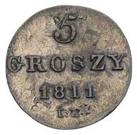 5 groszy 1811, Warszawa, litery I B, przebitka n