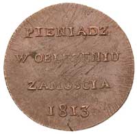 6 groszy 1813, Zamość, Plage 120, rzadka i ładnie zachowana moneta, delikatna patyna