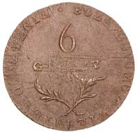 6 groszy 1813, Zamość, Plage 120, rzadka i ładnie zachowana moneta, delikatna patyna