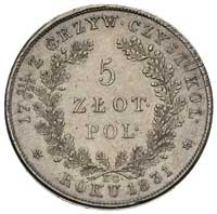 5 złotych 1831, Warszawa, Plage 272, minimalnie justowane