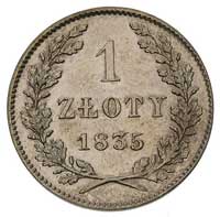 1 złoty 1835, Wiedeń, Plage 294, bardzo ładna moneta