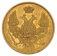 3 ruble = 20 złotych 1835, Petersburg, Plage 301, Bitkin 1076 (R), Fr. 111, złoto, 3.90 g, patyna