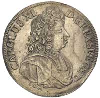 Karol XI 1660-1697, 2/3 talara (gulden) 1689, Szczecin, litery ILA pod popiersiem króla a data pon..