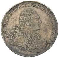 Fryderyk Krystian 1763, talar 1763, Lipsk, pod popiersiem litera S, Schnee 1053, Dav. 2677 C, ciem..