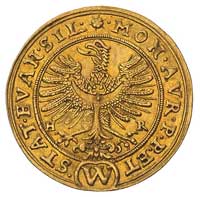 dukat 1635, Wrocław, F.u.S. 258, Fr. 3109, złoto, 3.46 g, ładnie zachowany egzemplarz, bardzo rzad..