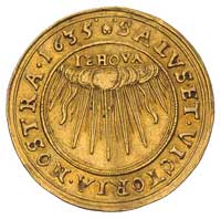 dukat 1635, Wrocław, F.u.S. 258, Fr. 3109, złoto, 3.46 g, ładnie zachowany egzemplarz, bardzo rzad..