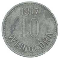 Winnogóra (Wielkopolska), moneta zastępcza o nominale 10 (fenigów), wybita w 1917 roku na zlecenie..