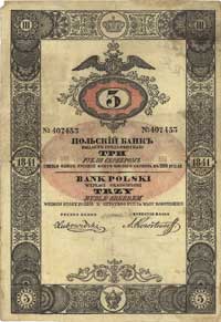 3 ruble srebrem 1841, podpisy: Lubowidzki, Koros
