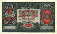 500 marek polskich 15.01.1919, Miłczak 17, banknot po delikatnej konserwacji