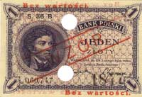 1 złoty 28.02.1919, seria S. 36 B, dodatkowy num