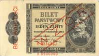 1 złoty 1.10.1938, seria H, WZÓR, Miłczak 78a