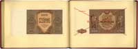 album NBP z 31 banknotami od 1944 do 1965 roku, przyklejone marginesy banknotu, 28 wzorów i 3 bank..