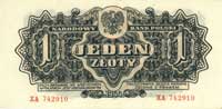 1 złoty 1944 \obowiązkowym, seria XA