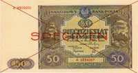 50 złotych 15.05.1946, seria A, SPECIMEN, Miłcza