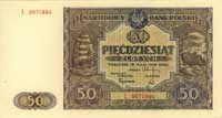 50 złotych 15.05.1946, seria Ł, Miłczak 128b
