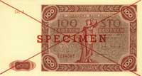100 złotych 15.07.1947, seria A, SPECIMEN, Miłczak 131a