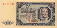 20 złotych 1.07.1948, seria FZ, Miłczak 137f
