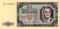 20 złotych 1.07.1948, seria HS, Miłczak 137f