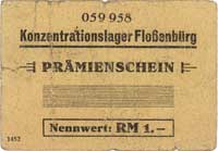 Flossenburg-obóz koncentracyjny, 1 marka, typ 1,