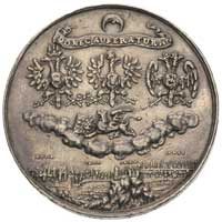 Jan III Sobieski- koalicja antyturecka- medal autorstwa Jana Höhna jun. 1684 r., Aw: Popiersie kró..