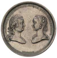 zaślubiny Marii Józefy córki Augusta III z Ludwikiem delfinem Francji- medal autorstwa Ch. Wermuth..