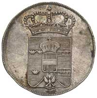 żeton na przyłączenie Galicji i Lodomerii do Austrii po pierwszym rozbiorze 1773 r, Aw: Pod koroną..