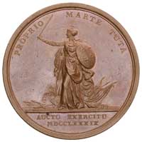 medal na pomnożenie wojska autorstwa D.Loosa 1789 r. ofiarowany przez króla pruskiego Stanisławowi..