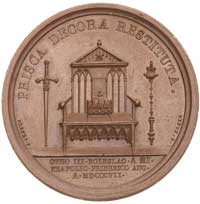 utworzenie Księstwa Warszawskiego- medal autorstwa Andrieu i Breneta 1807 r., Aw: Popiersie Napole..