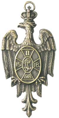 odznaka pamiątkowa żołnierzy Polskiego Korpusu Posiłkowego internowanych na Węgrzech \Rarańcza-Hus..