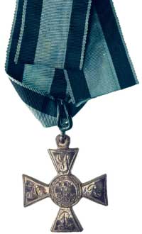 krzyż srebrny (klasa V), Polska Odznaka Zaszczytna za Zasługi Wojenne 1831, srebro, 34 x 29 mm, ci..