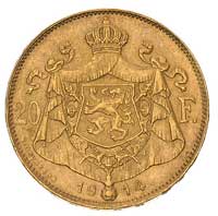 Albert 1909-1934, 20 franków1914, Bruksela, Fr. 422, złoto, 6,44 g