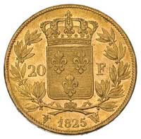 20 franków 1825/W, Lille, Fr. 550, złoto, 6.41 g