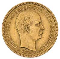 Jerzy I 1863-1913, 20 drachm 1884/A, Paryż, Fr. 
