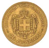 Jerzy I 1863-1913, 20 drachm 1884/A, Paryż, Fr. 18, złoto, 6.44 g