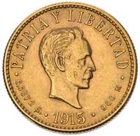 4 pesos 1915, Filadelfia, Fr. 5, złoto, 6.68 g, ładne i rzadkie, wybito 6300 sztuk