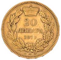 Milan Obrenowicz IV 1868-1889, 20 dinarów 1879/A