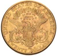 20 dolarów 1891/CC, Carson City, Fr. 179, złoto,