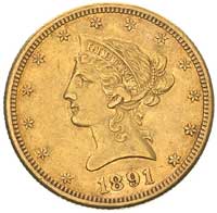 10 dolarów 1891/CC, Carson City, Fr. 161, złoto, 16.65 g, rzadkie