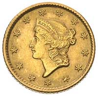 1 dolar 1853, Filadelfia, Fr. 84, złoto, 1.64 g, rzadki